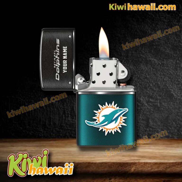 Miami Dolphins Logo Personalized Lighter Box 5OPyzeo
