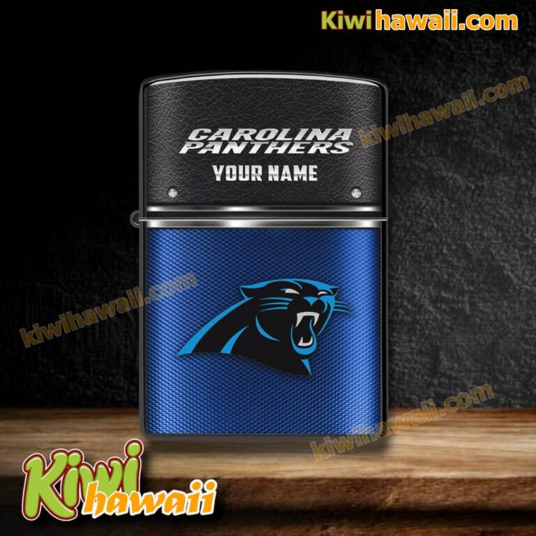 Carolina Panthers Logo Personalized Lighter Box qojJMig