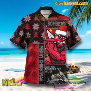 Essendon Football Club Merry Christmas Hawaiian Shirt z3jmeDE